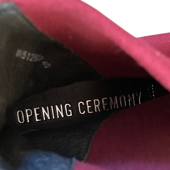 Opening Ceremony High Top Platform Sneaker NWT Burgundy Red Chunky White Sole - Picture 5 of 11